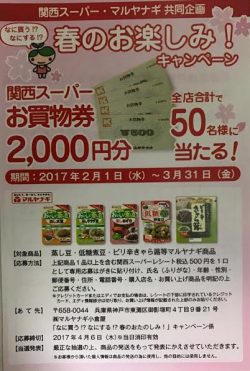 関西スーパー×マルヤナギ2017年3月31日-1